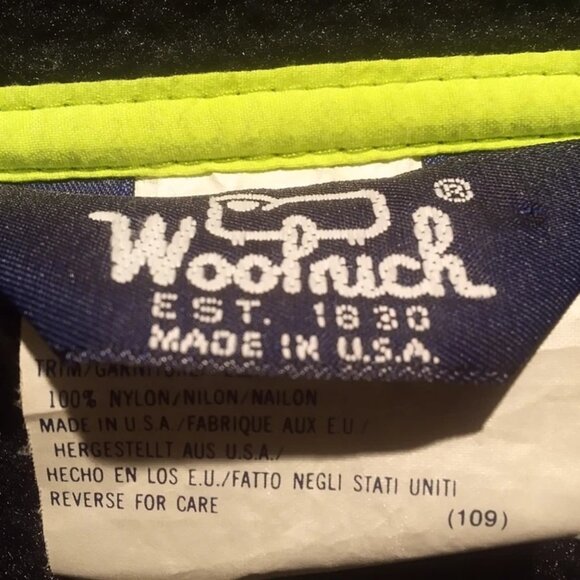 Vintage Woolrich Black 1/4 Button-Up Fleece Pullover XXL Sweatshirt -Made In USA - Picture 4 of 9